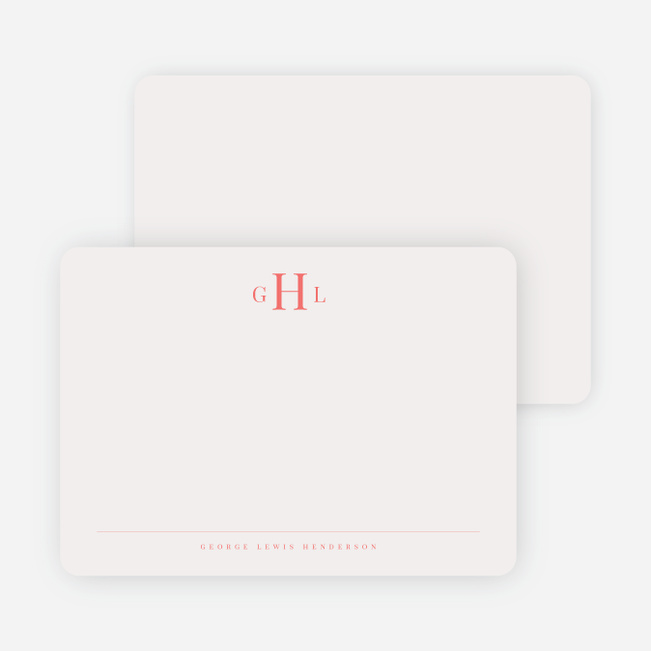 Classic Monogram Stationery - Pink