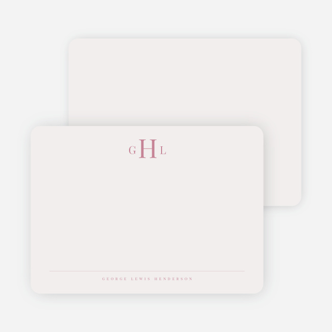 Classic Monogram Stationery - Purple