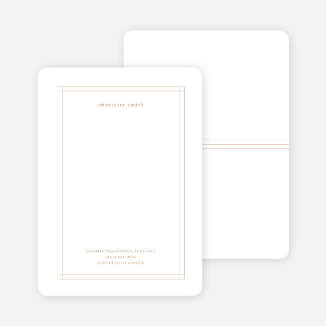 Elegant Lines Stationery - Yellow