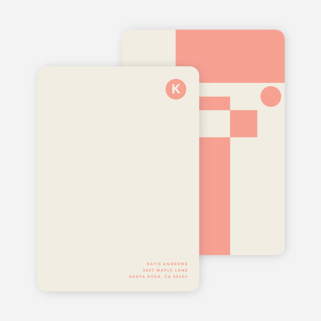 Geometry Rules Stationery - Pink