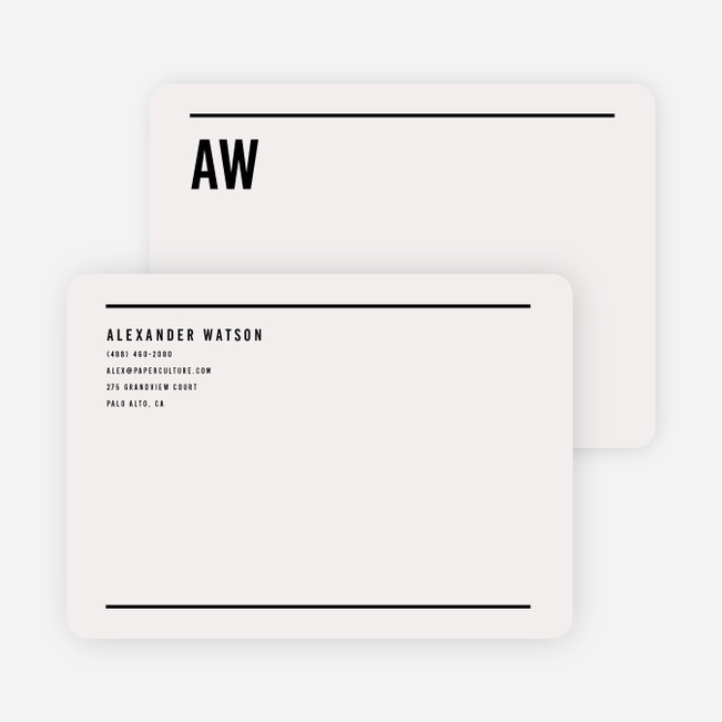 Modern Line Stationery - Beige