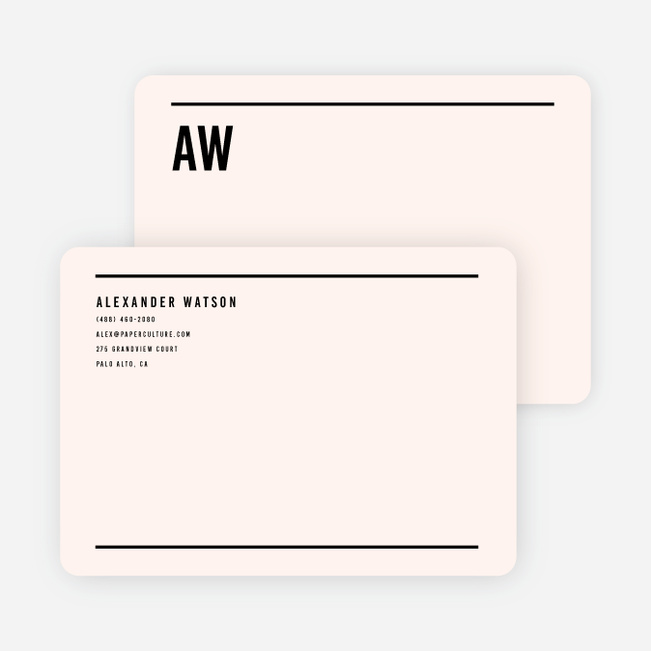 Modern Line Stationery - Pink