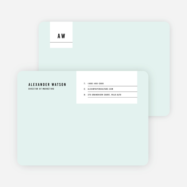 Modern Postcard Notecards - Green