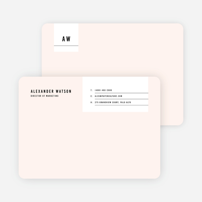 Modern Postcard Notecards - Pink