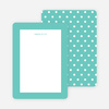 Polka Dot Love Custom Stationery - Green