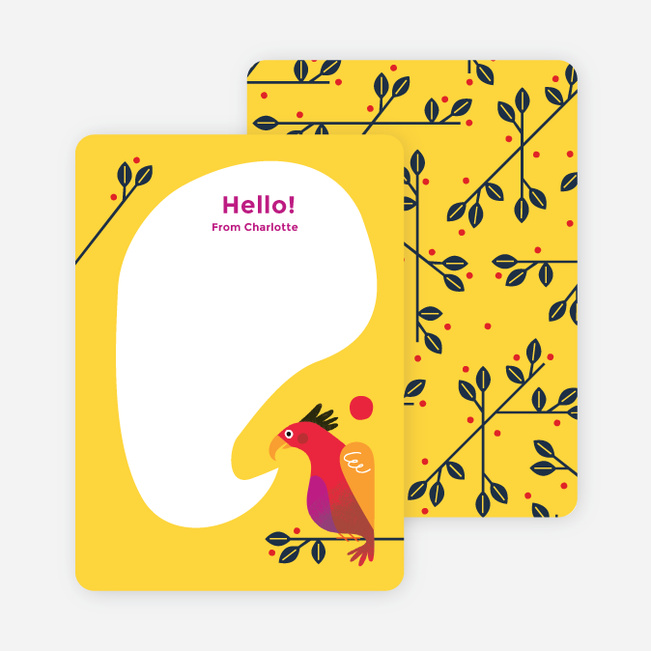 Rooster Awakening Notecards - Yellow