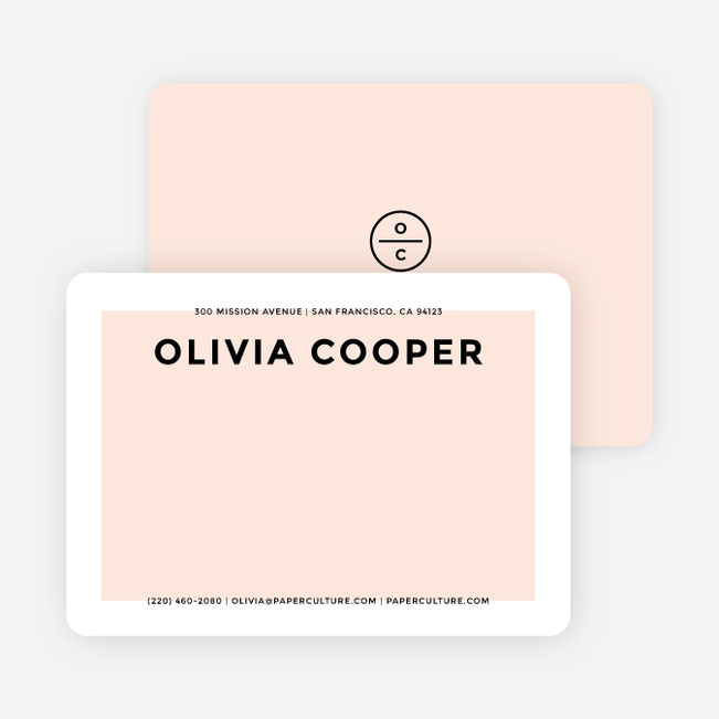 Simply Chic Personalized Stationery - Pink