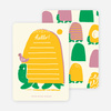 Turtles and Bird Stationery - Purple