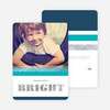 Making Spirits Bright Foil Christmas Card - Blue
