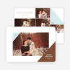 Corners Christmas Photo Cards - Brown
