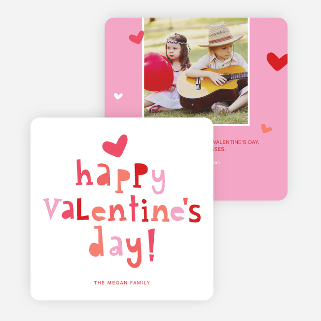 Colorful Happy Valentine’s Day Cards - Red