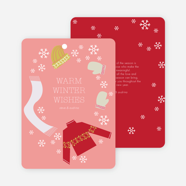 Frozen Christmas Cards - Red