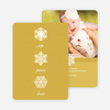 Unique Snowflake Holiday Cards - Yellow