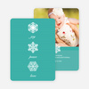 Unique Snowflake Holiday Cards - Blue