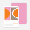 Abstract Art Party Invitations - Sunset Pink