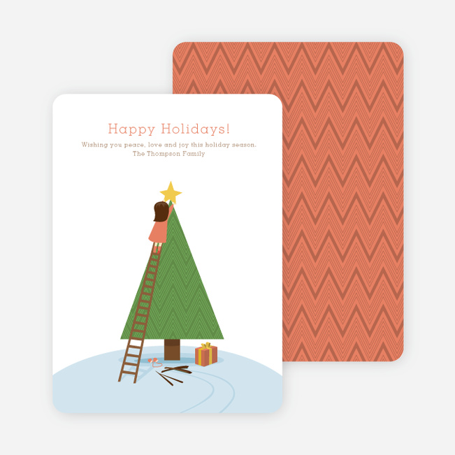 Christmas Tree Christmas Card: The Question - Lime