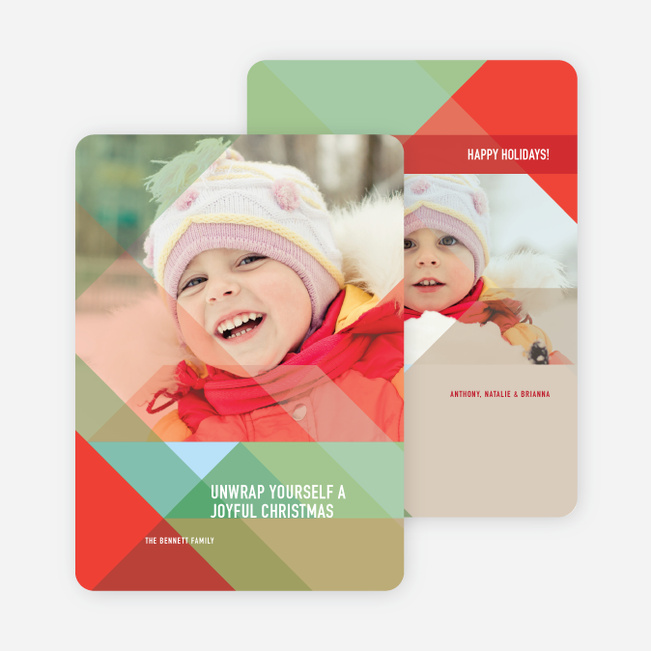 Colorful Prisms Holiday Cards - Red