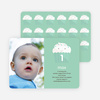 Cupcake Birthday Party Photo Invitation - Bamboo Green