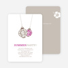 Hawaiian Luau Party Invitations - Violet