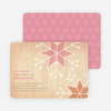 Let It Snow Snowflake Holiday Party Invitations - Tea Rose