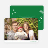 Merry Christmas Script Photo Cards - Green