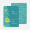Modern Christmas Tree Themed Party Invitations - Teal