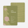 Modern Christmas Tree Themed Party Invitations - Olive Green