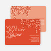 Modern Pattern Holiday Party Invitations - Apricot