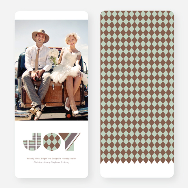 Patterns of Joy Large Holiday Cards - Brown