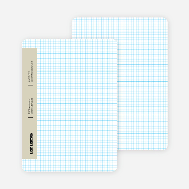 Stationery Grid Modern Note Cards - Boss Beige