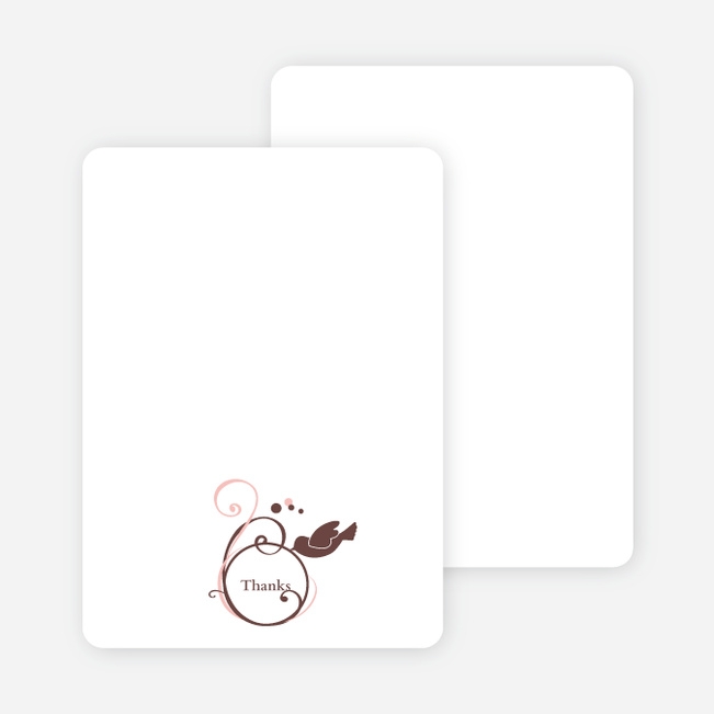 Stationery: ‘Monogrammed Dove Invitations’ cards. - Eggplant