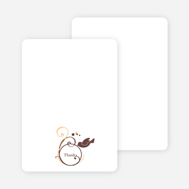 Stationery: ‘Monogrammed Dove Invitations’ cards. - Mocha