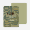 Tiki Carving God of the Party Invitations - Khaki