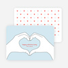 Valentine’s Day Hands form the Shape of a Heart - Blue