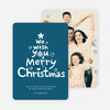 We Wish You a Merry Christmas Card - Blue