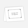 Black and White Chic Wedding Thank You Cards - Black