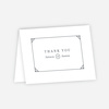 Black and White Chic Wedding Thank You Cards - Gray
