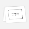 Black and White Chic Wedding Thank You Cards - Black