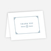 Black and White Chic Wedding Thank You Cards - Blue