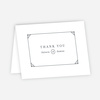 Black and White Chic Wedding Thank You Cards - Gray