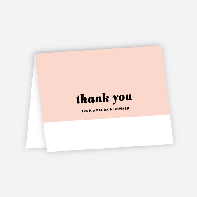 Sealed with a Ring Wedding Thank You Cards - Pink
