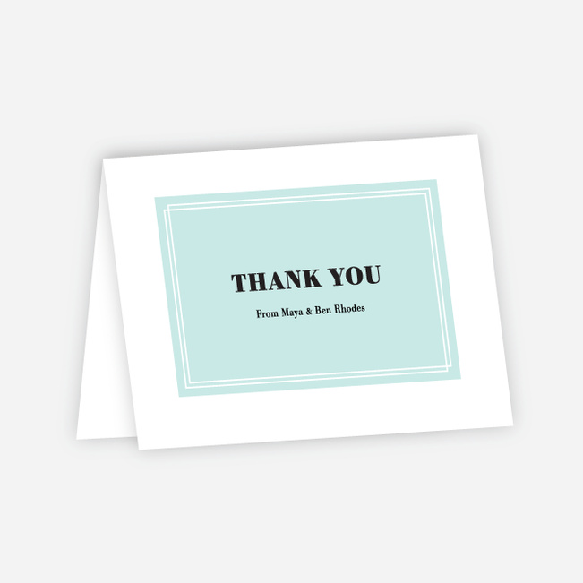 Simple & Chic Wedding Thank You Cards - Blue