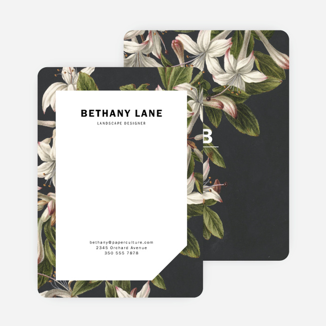 Botanical Prints Stationery - Black