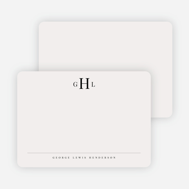 Classic Monogram Stationery - Black