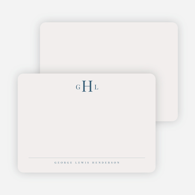 Classic Monogram Stationery - Blue