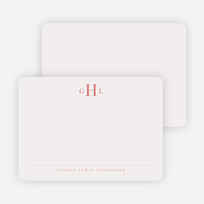 Classic Monogram Stationery - Pink