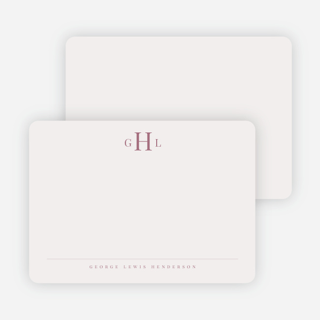 Classic Monogram Stationery - Purple