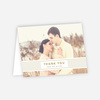 Diamond Wedding Thank You Cards - Beige