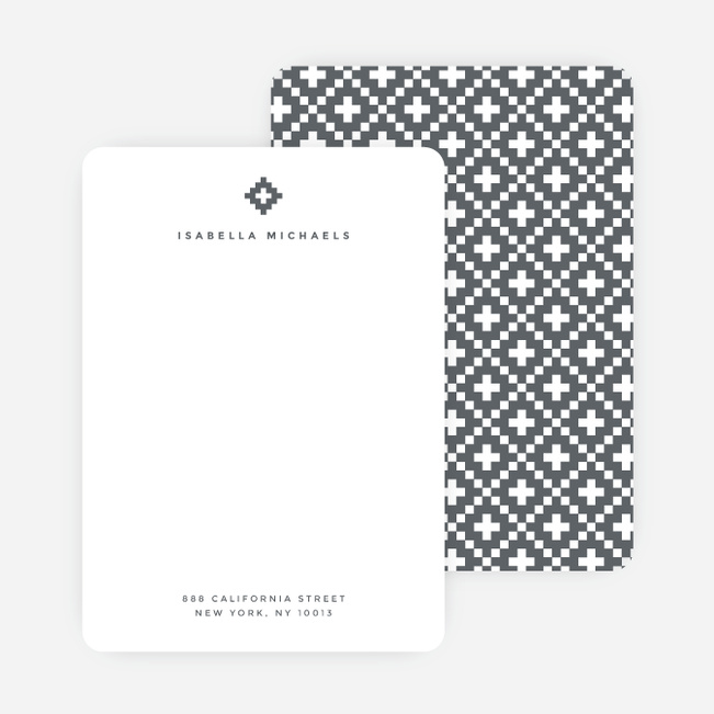 Geometric Stars Notecards - Gray