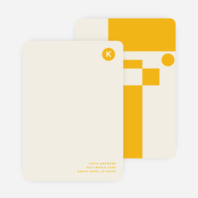 Geometry Rules Stationery - Yellow